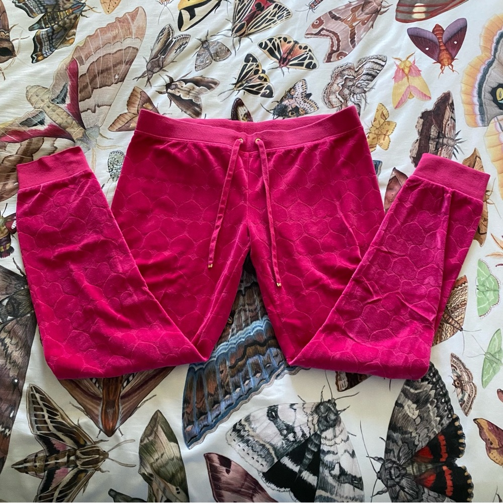 Vintage Juicy Couture Tracksuit Pants Embossed Heart print